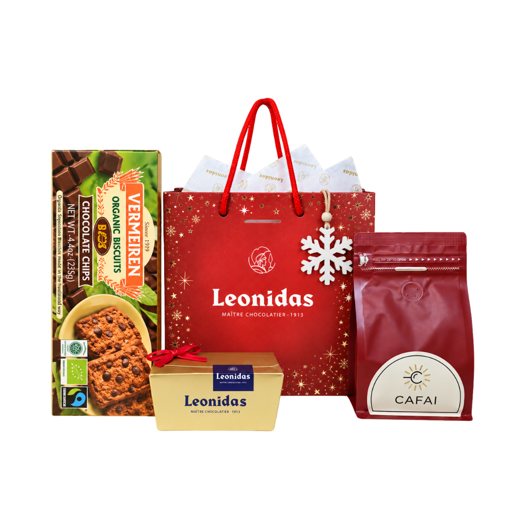 Gift M1 - Coș Cadou De Crăciun Leonidas