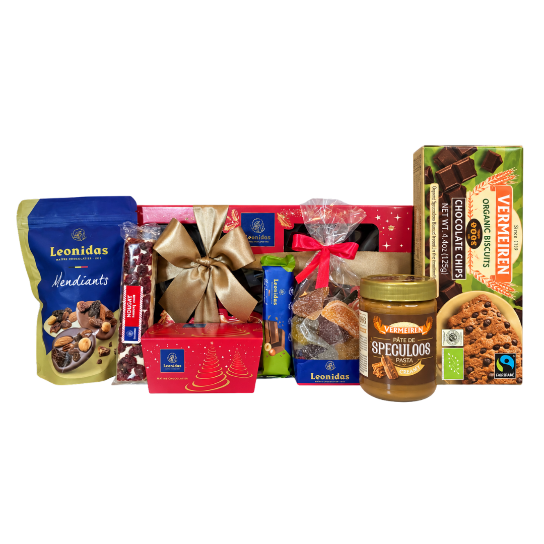 Gift Red - Coș Cadou De Crăciun Produse Leonidas
