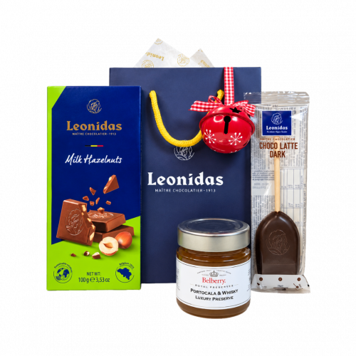 Gift S1 - Coș Cadou De Crăciun Leonidas