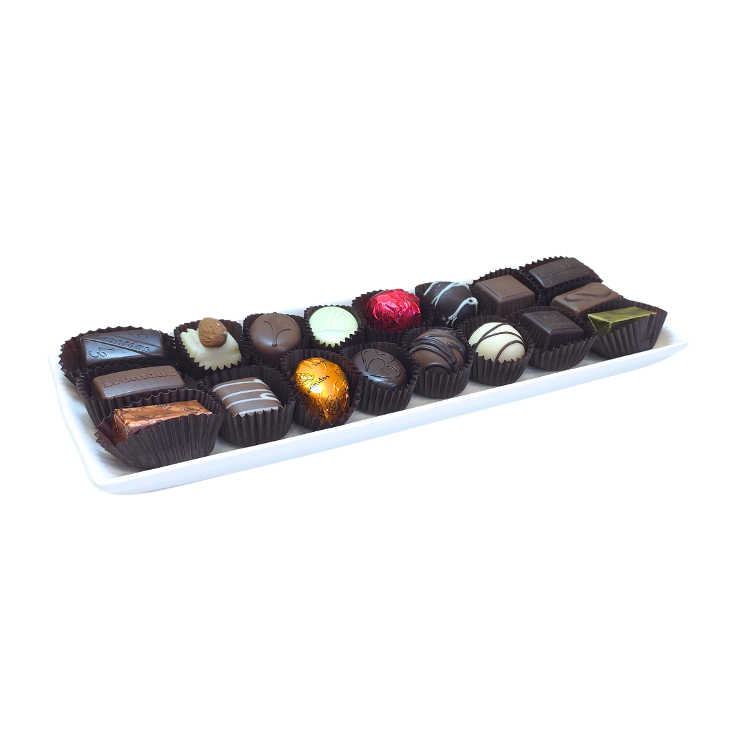 Platou Selection - Platou Ceramic 18 Praline Belgiene Asortate Leonidas 255g