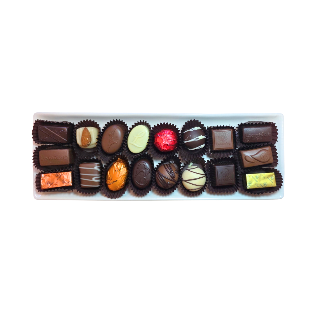 Platou Selection - Platou Ceramic 18 Praline Belgiene Asortate Leonidas 255g