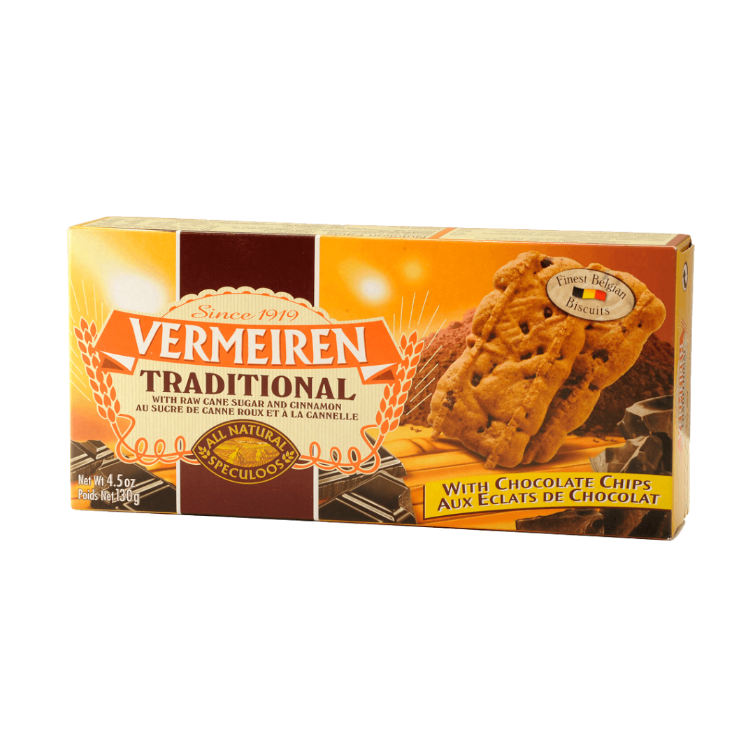 Biscuiti Vermeiren Traditional Speculoos Chipsuri Ciocolata 130g